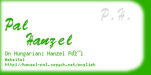 pal hanzel business card